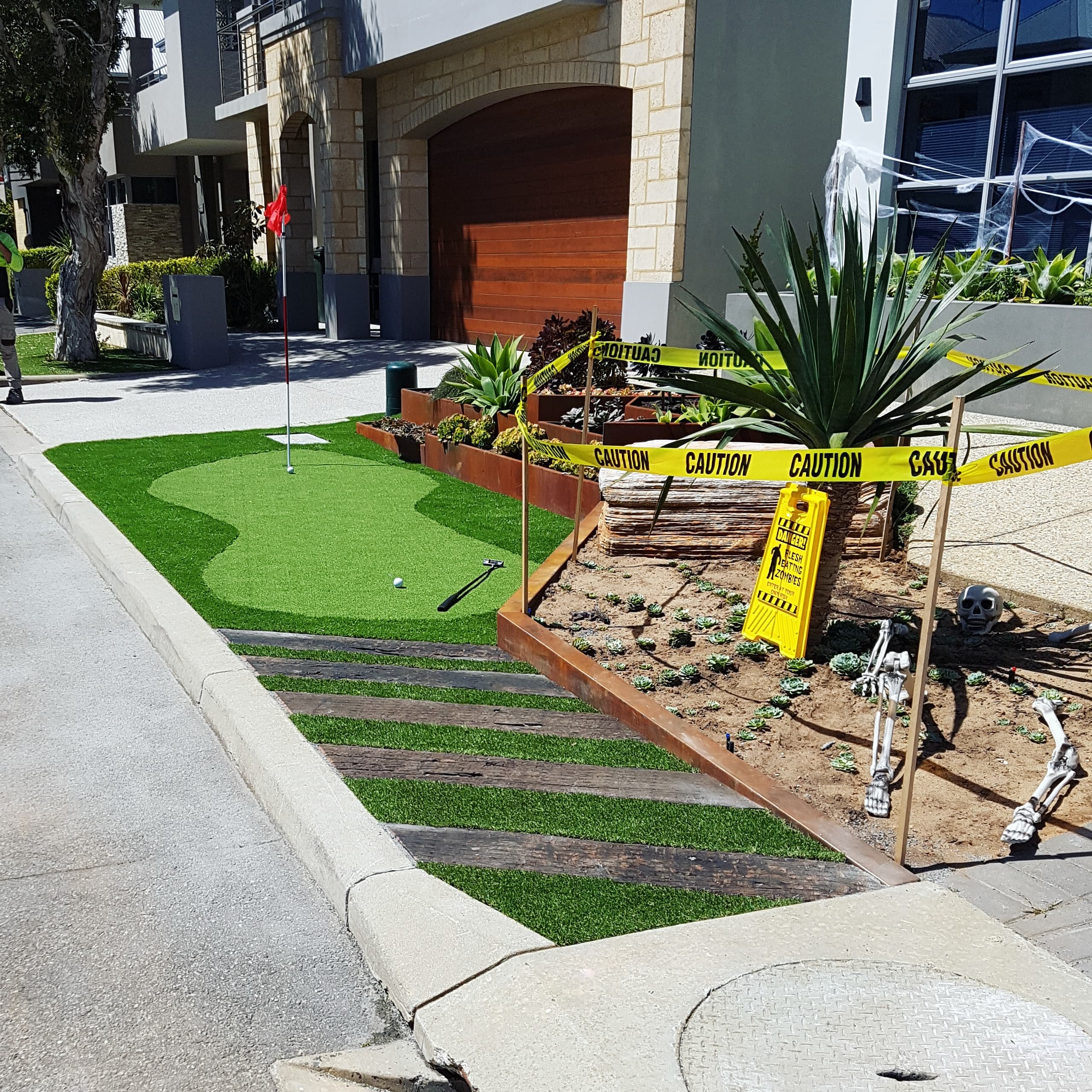 Custom artificial putting green installation, Perth